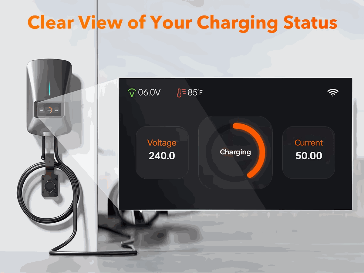 22KW Fast EV Charger with App, WiFi & Dynamic Load Balancing