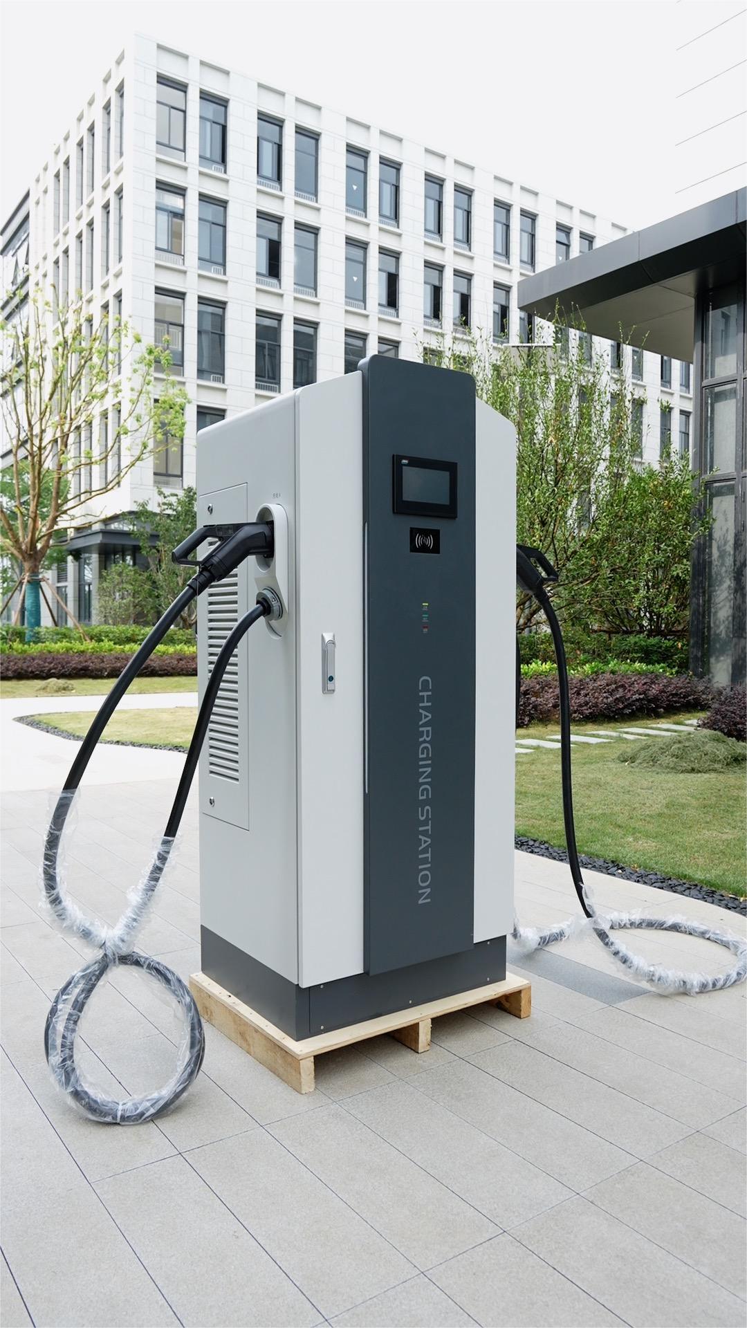 60-480kW Integrated Floor-Mounted DC EV Charging Station Dual Guns, Fast Charger for Commercial Use