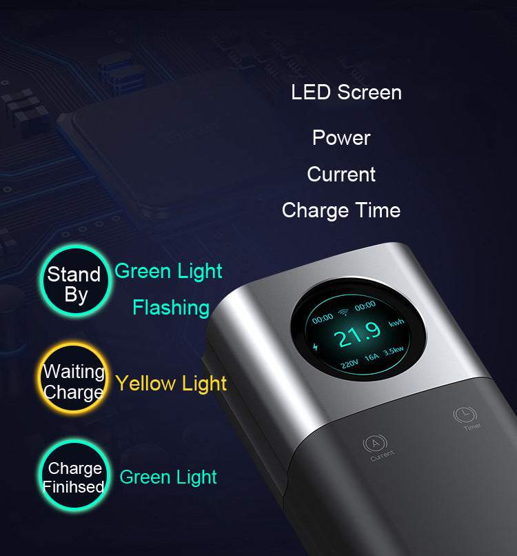 Customizable Level 2 Portable EV Charging Station with WiFi & App | 7kW-22kW