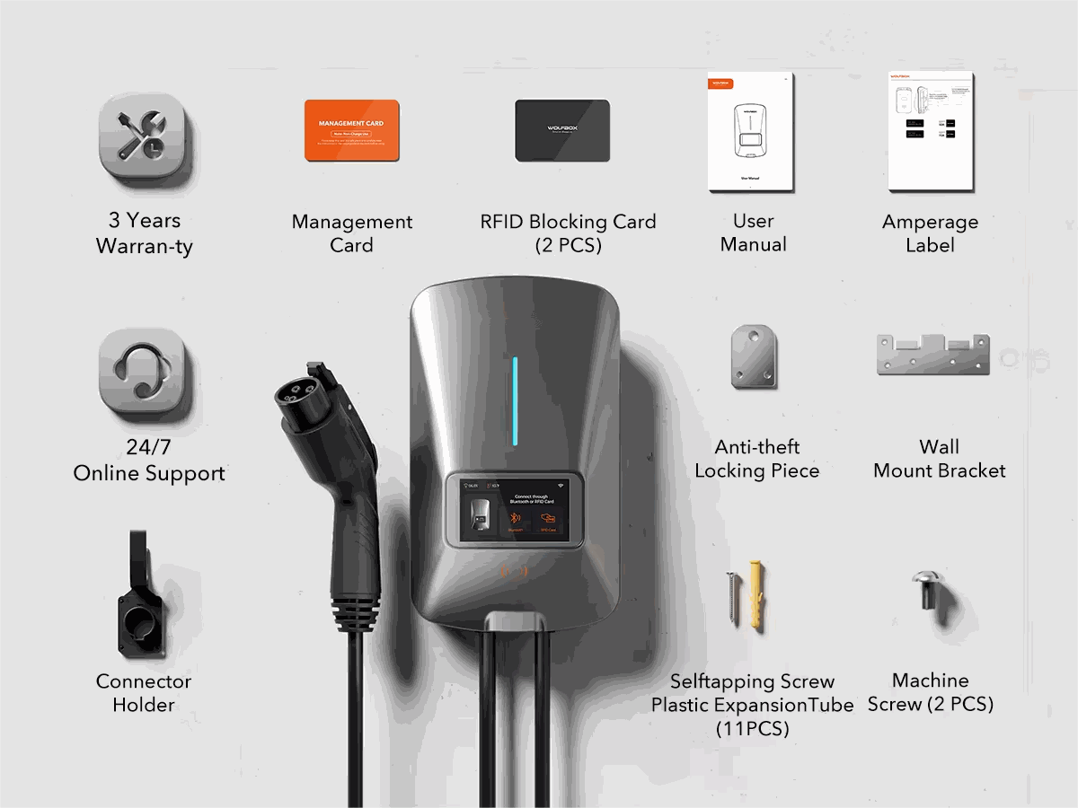 22KW Fast EV Charger with App, WiFi & Dynamic Load Balancing