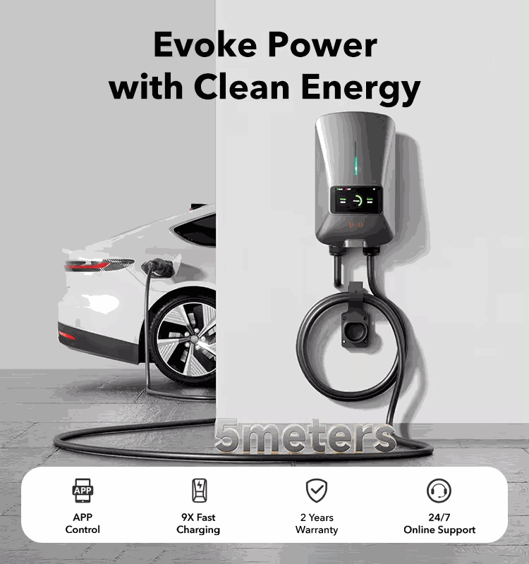 22KW Fast EV Charger with App, WiFi & Dynamic Load Balancing