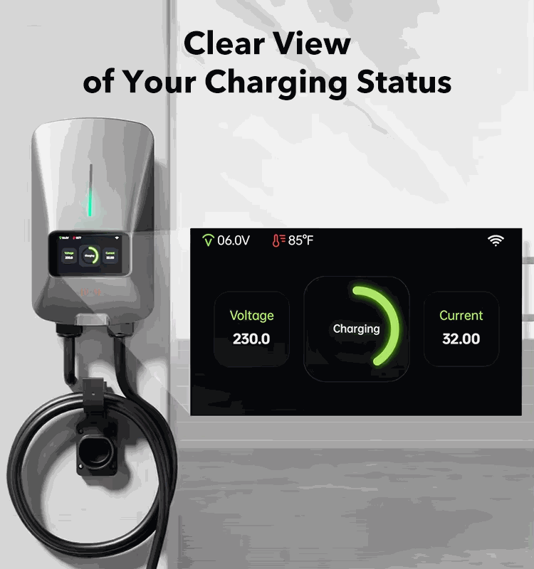 22KW Fast EV Charger with App, WiFi & Dynamic Load Balancing