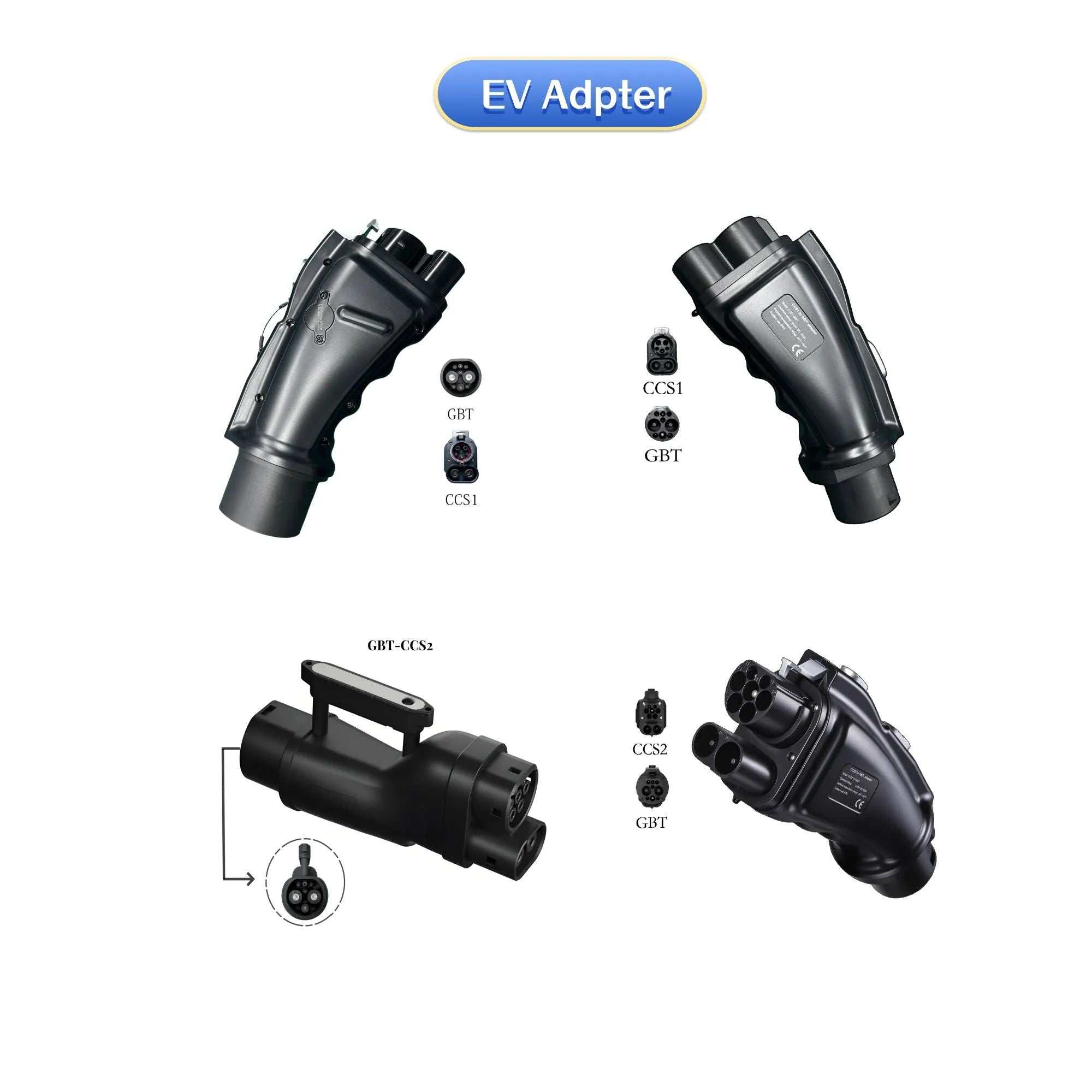 250A CCS2 to GBT DC Charging Adapter