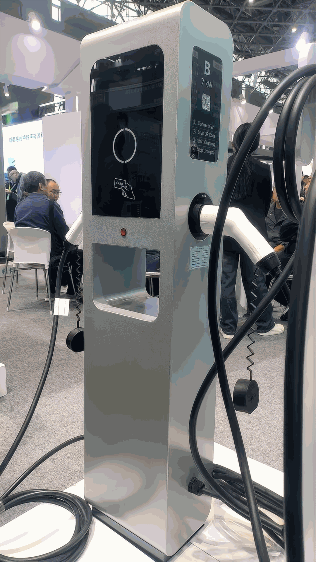 Dual Gun Floor Stand EV Charging Station | 2x7KW, 2x11KW, 2x22KW | OCPP Compliant