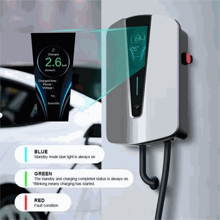 Fashion Design AC EV Charger with Load Balancing | 7-22KW, Fully Customizable