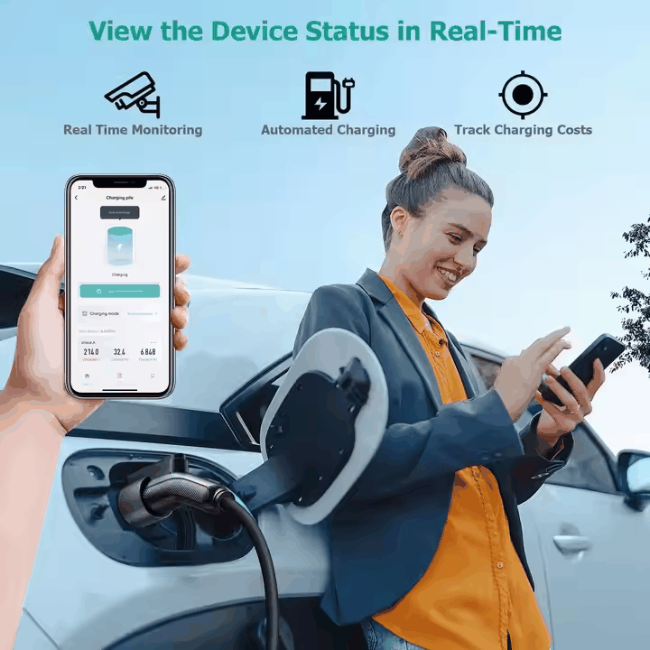 Fashion Design AC EV Charger with Load Balancing | 7-22KW, Fully Customizable