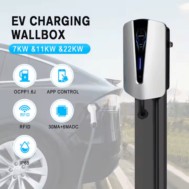 Fashion Design AC EV Charger with Load Balancing | 7-22KW, Fully Customizable