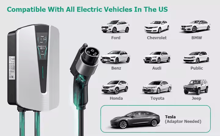 Fashion Design AC EV Charger with Load Balancing | 7-22KW, Fully Customizable