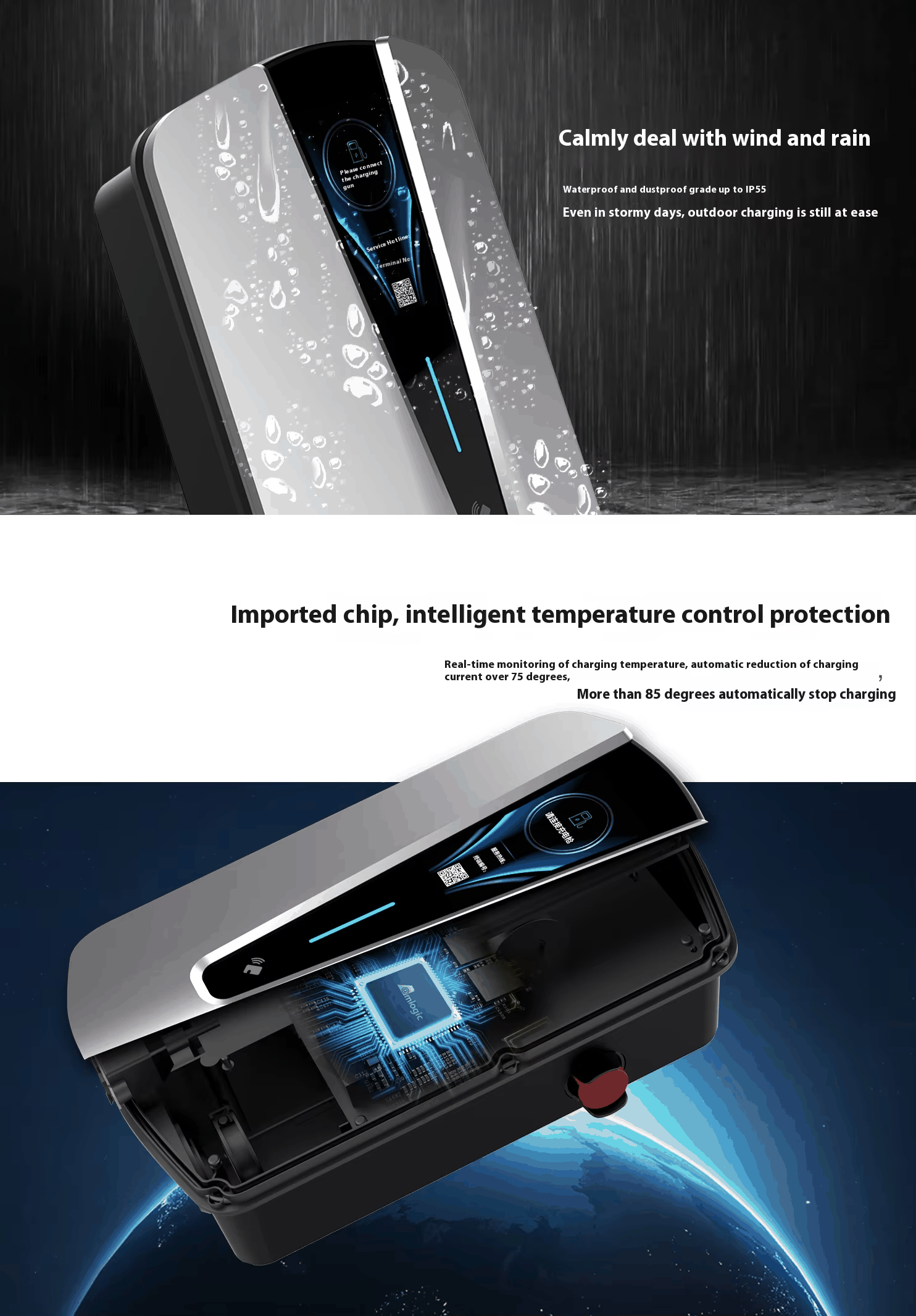 Fashion Design AC EV Charger with Load Balancing | 7-22KW, Fully Customizable