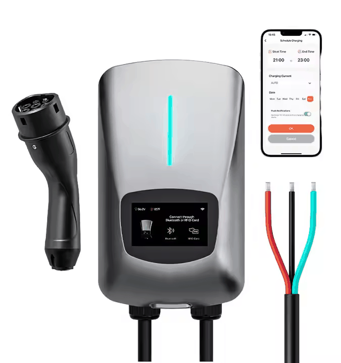 OEM Factory APP Voice Control 32A 7kW Type 2 Ev Fast European Standard Car Electric Charger Station
