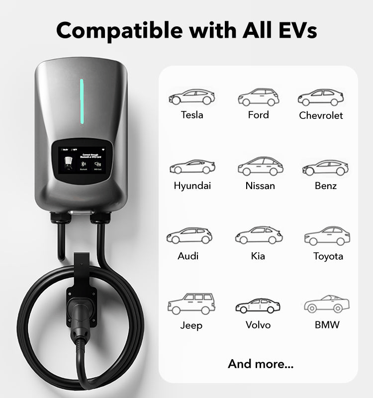 OEM Factory APP Voice Control 32A 7kW Type 2 Ev Fast European Standard Car Electric Charger Station