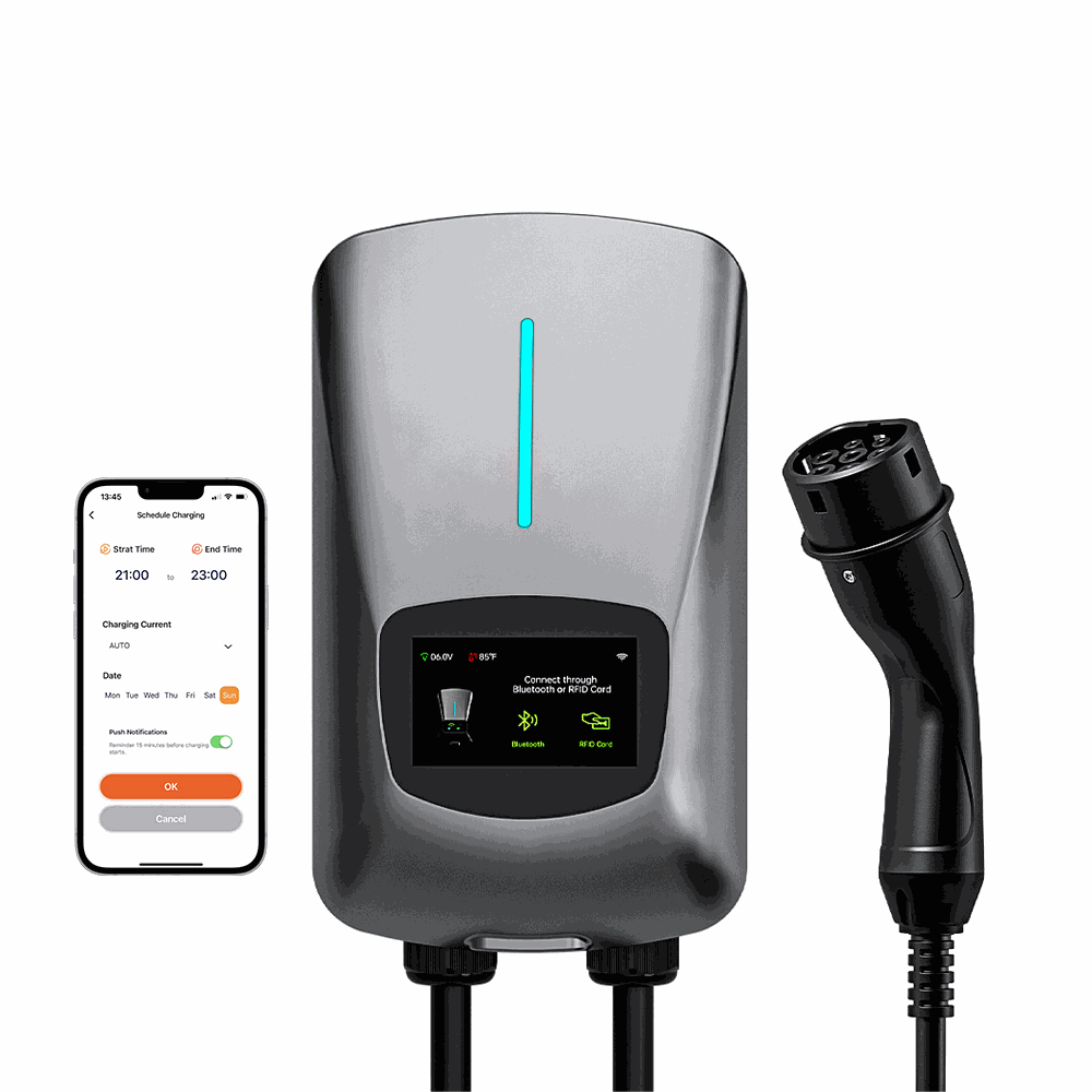 OEM Factory APP Voice Control 32A 7kW Type 2 Ev Fast European Standard Car Electric Charger Station
