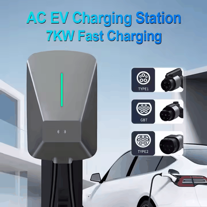 OEM Inlet Evse Type 2 32A Smart EV Charging Socket Ev Charger 220V Electric Car Charger Station