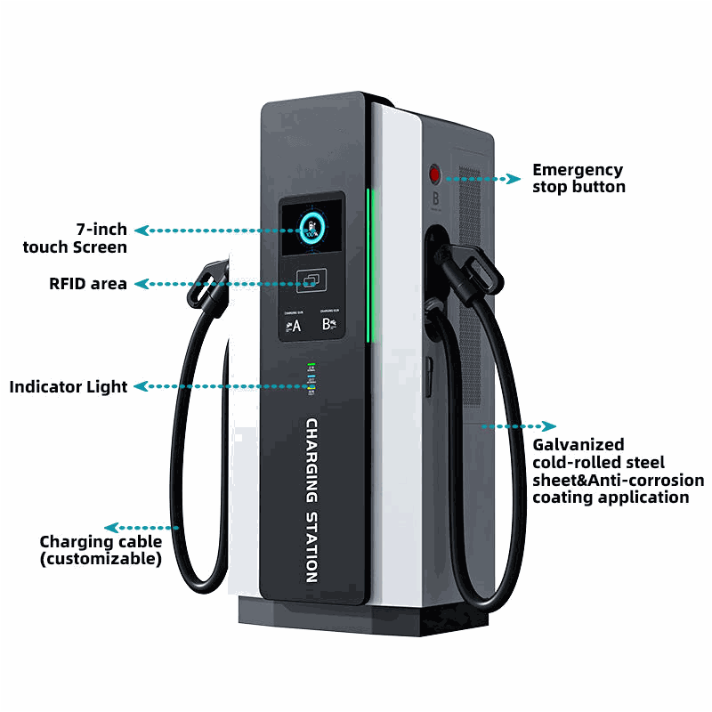 60-480kW Integrated Floor-Mounted DC EV Charging Station