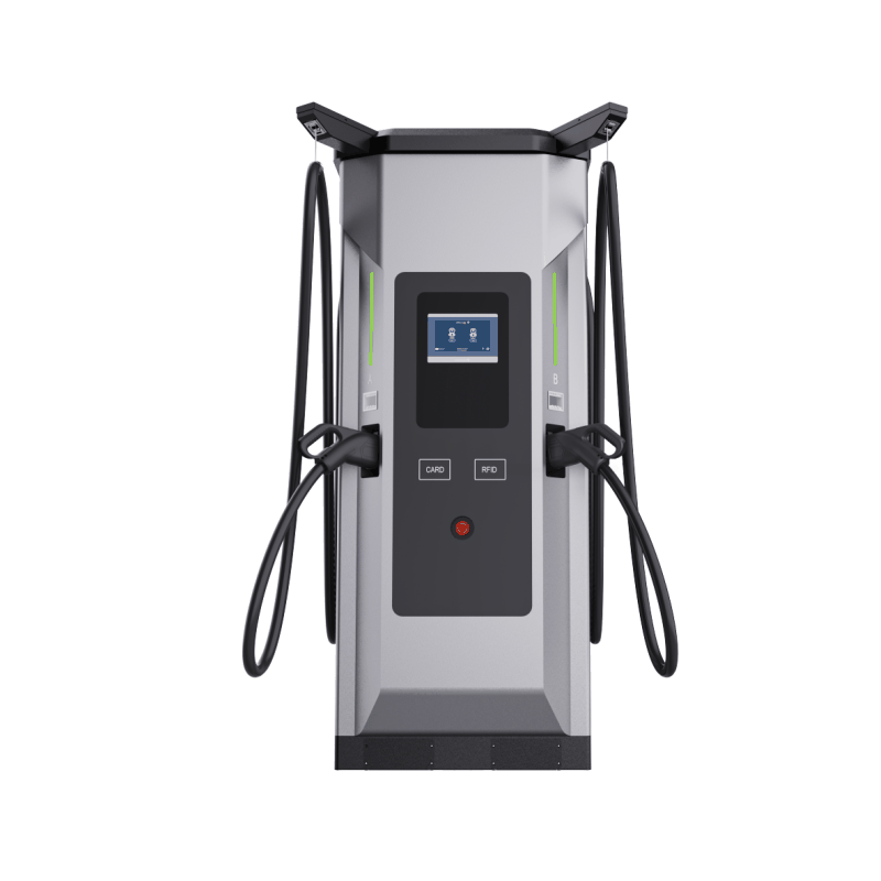 120kW 160kW DC fast EV charger station with CCS CHAdeMO GBT dual connectors floor-mounted charging pile