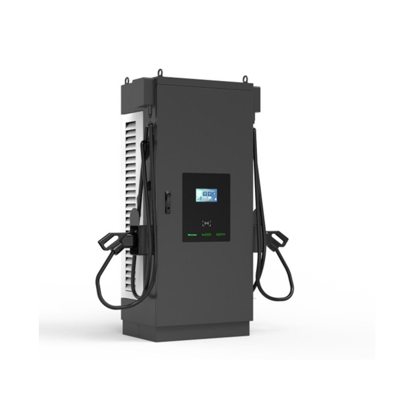 Commercial floor mounted EV fast charger with dual guns, 120kW-180kW, IP54 weatherproof, OCPP1.6 and RFID card support