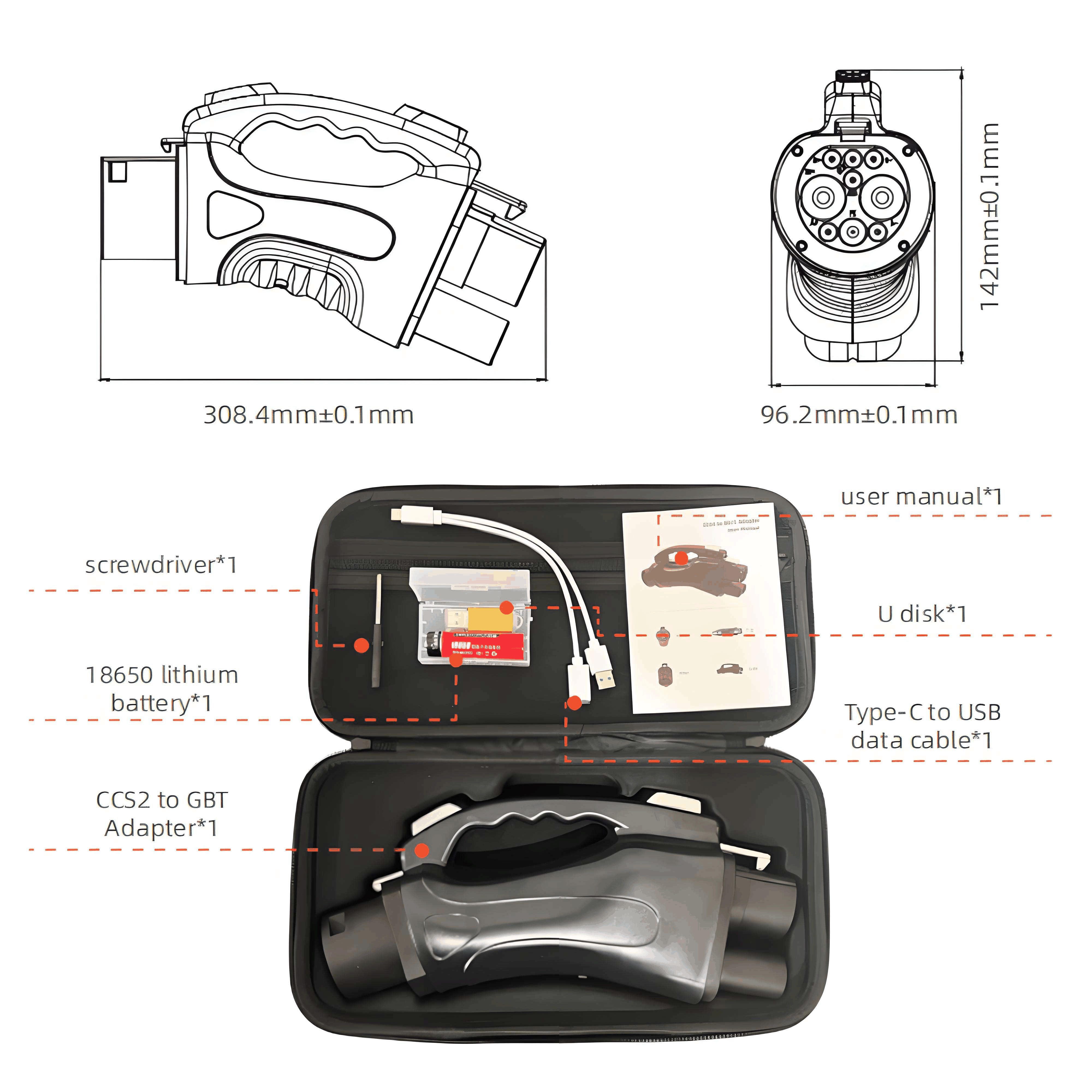 CCS2 to GBT EVSE adapter
