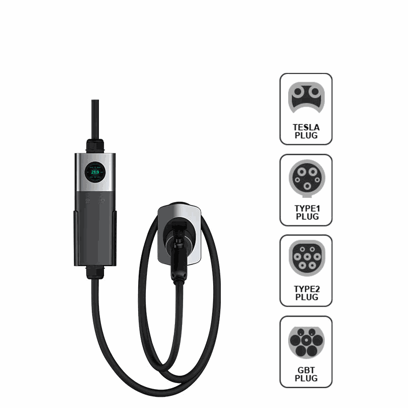 Customizable Level 2 Portable EV Charging Station with WiFi & App | 7kW-22kW