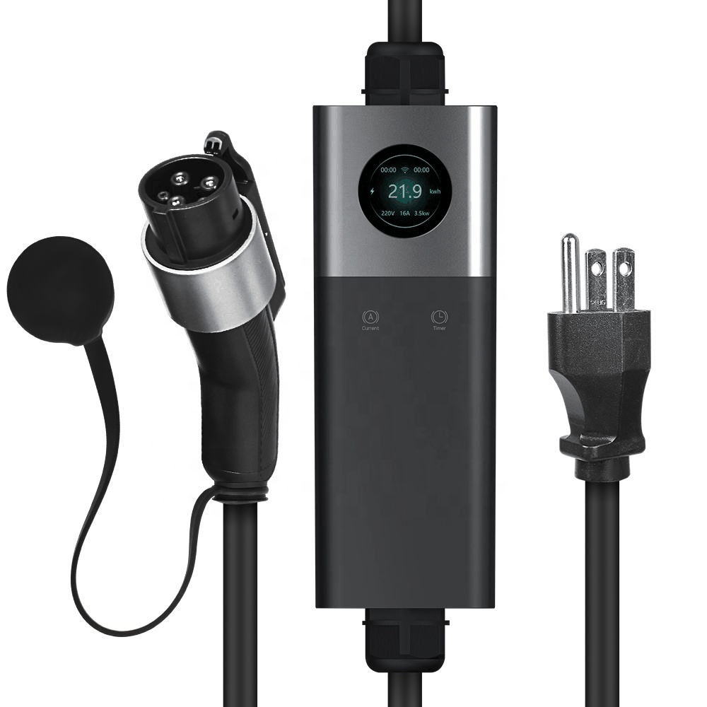 Customizable Level 2 portable EV charging station with WiFi, app control, and 7kW-22kW power options