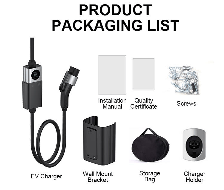 Customizable Level 2 Portable EV Charging Station with WiFi & App | 7kW-22kW