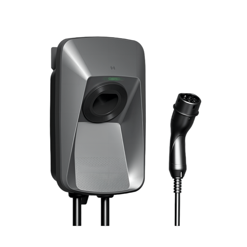 Portable LED Status AC one-phase EV charger 22 kW with CE TUV approval and smart app control