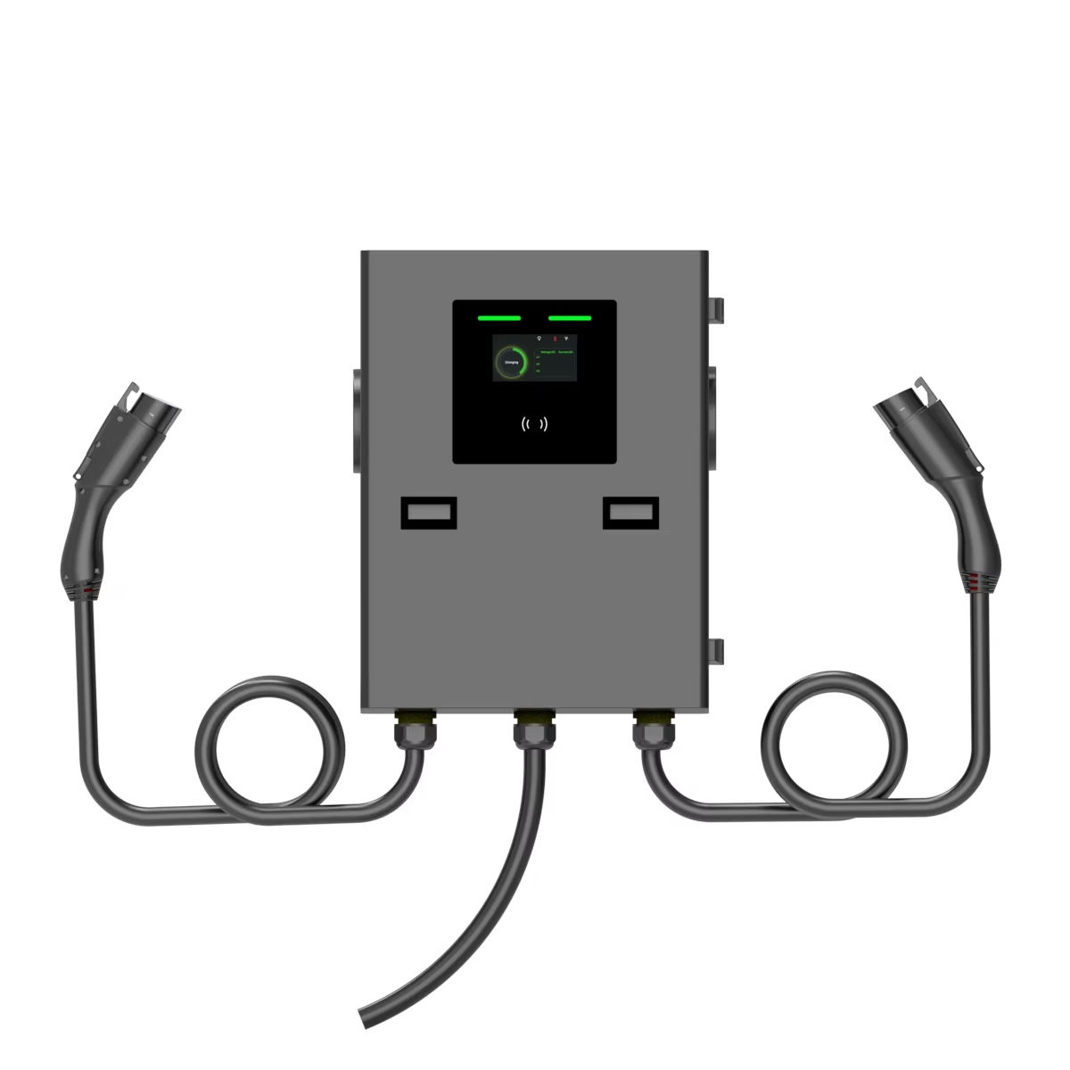 New OCPP2.0.1 AC EV Charger 14kW 22kW 44kW Wall-mounted Commercial EV Charger Station Type 2 Plug Fast Charging Socket