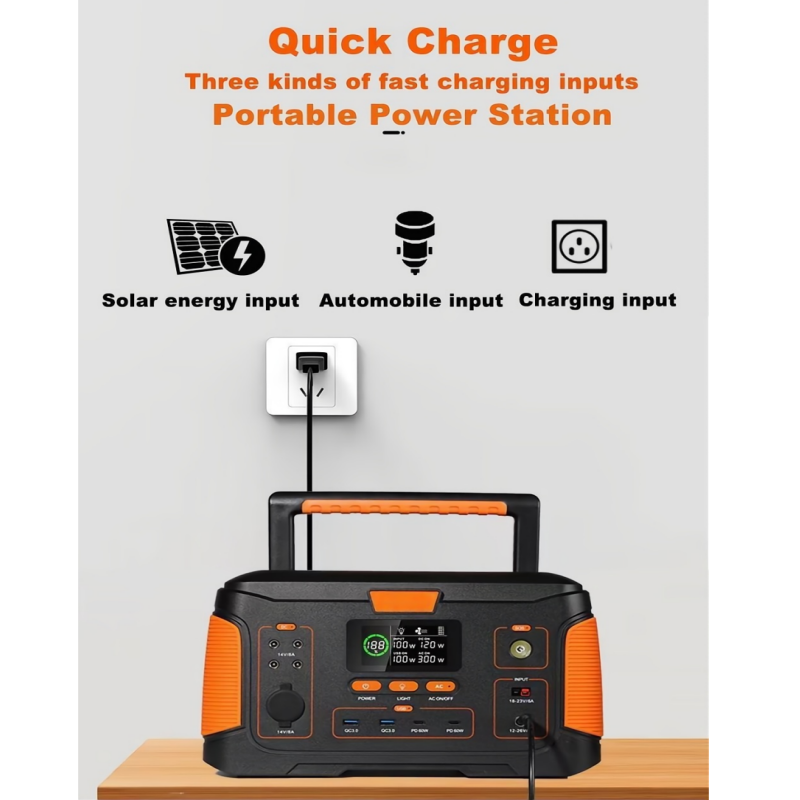 300W Portable Power Station Storage Portable Energy Solar Energy Generator Support USB Quick Charging for Outdoor Home