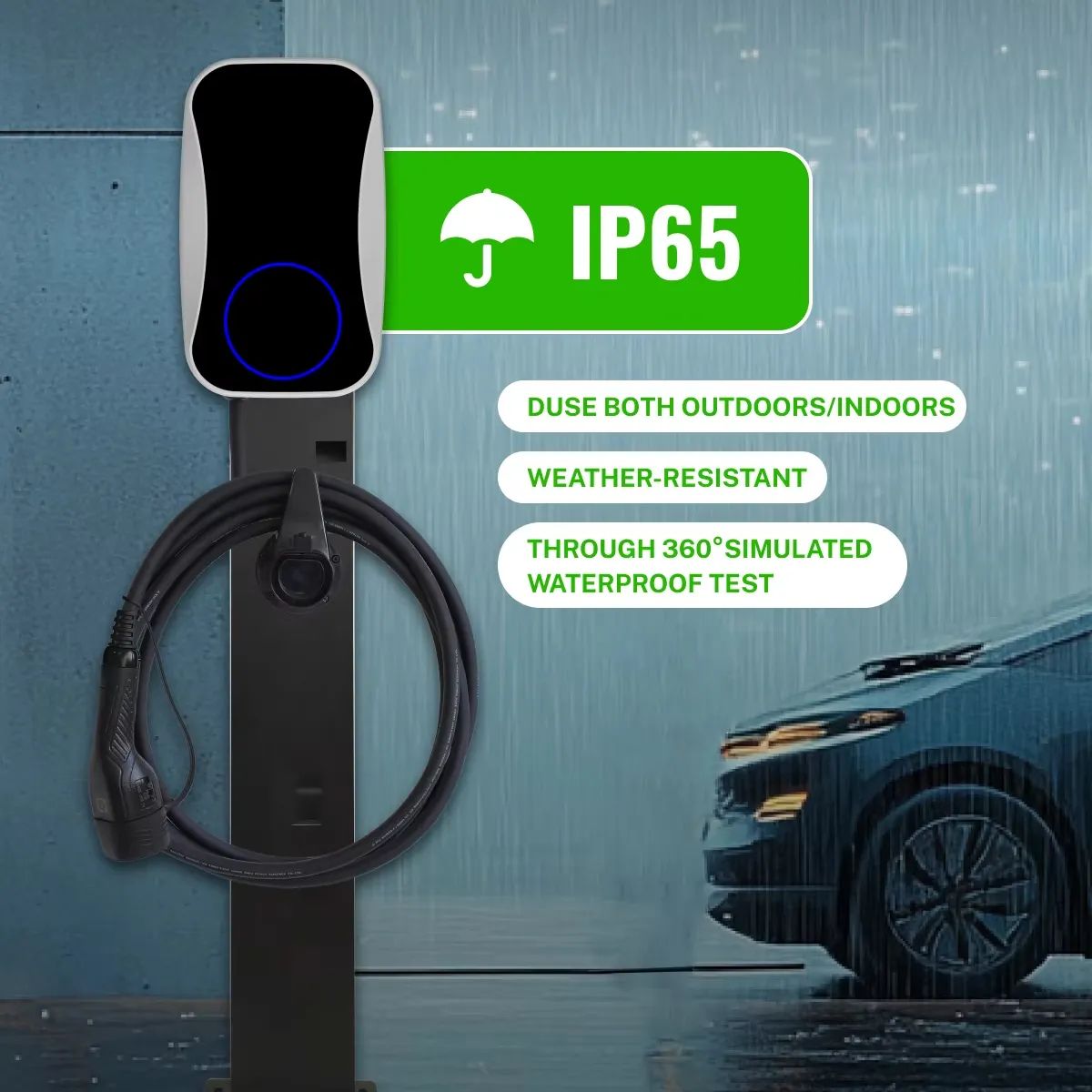 Portable Home Fast EV Charger | 7.4KW/22KW | Tuya App Control