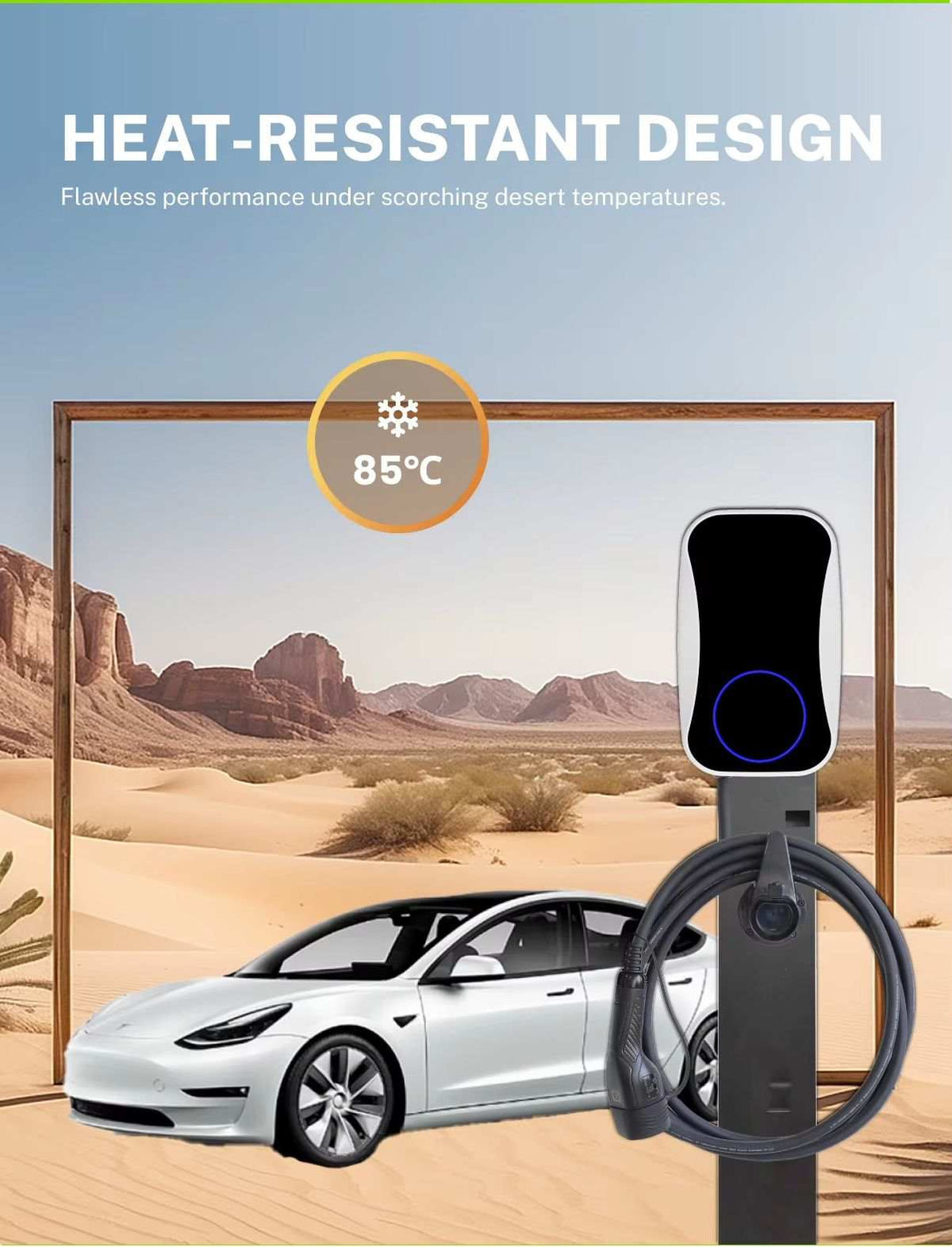 Portable Home Fast EV Charger | 7.4KW/22KW | Tuya App Control
