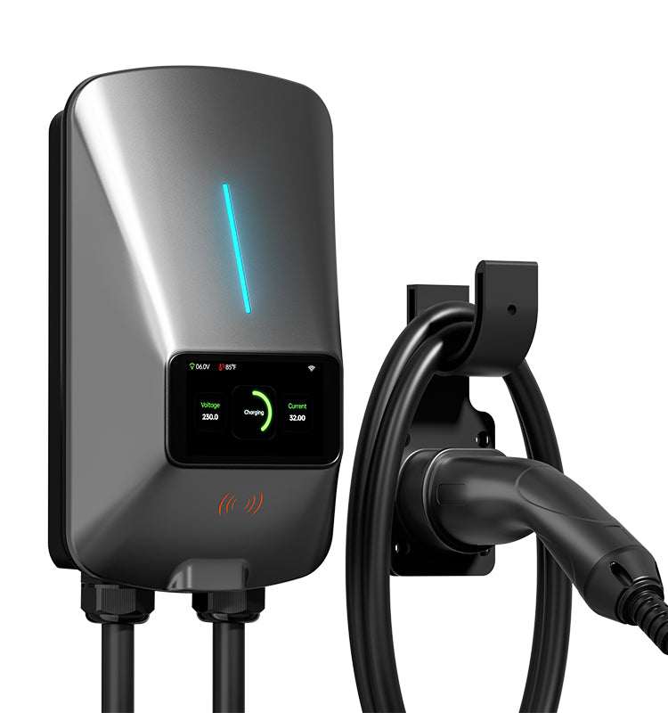 22KW fast EV charger station with WiFi, app control, RFID, and dynamic load balancing display