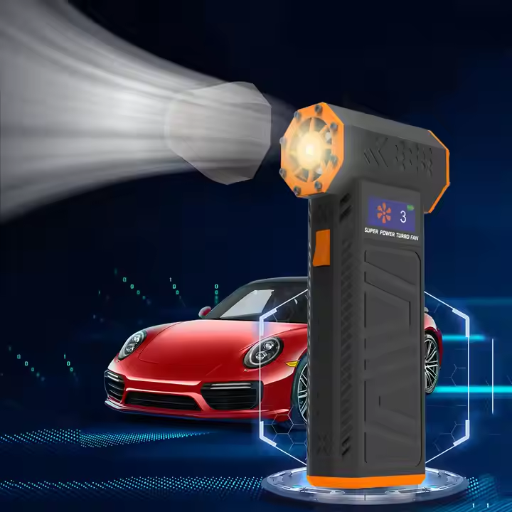 Mini Jet Turbo Fan Blower 130000RPM Adjustable Speed Portable LED Light Handheld Cordless Snow Blower Fan for Keyboard and Car