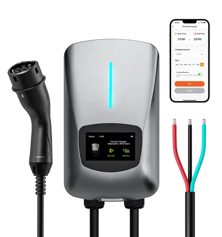 SUNSPIRE AC OEM Factory APP Voice Control 32A 7kw 22kw Type 2 Ev Fast European Standard Car Electric Charger Station