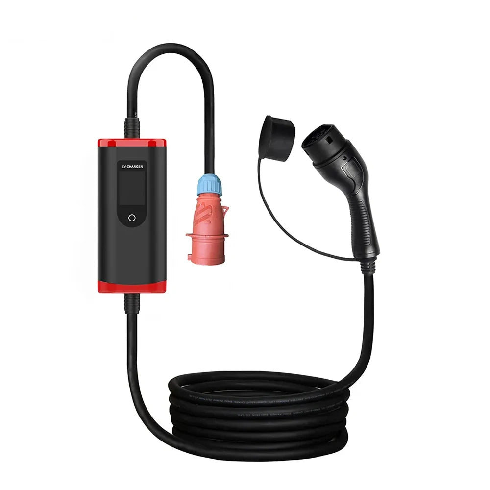 SUNSPIRE Portable 3.5kw 11kw 22kw EV Charger Ac Electric Car Ev Charging Station Charger Type1/Type 2/GBT 5 meters cable
