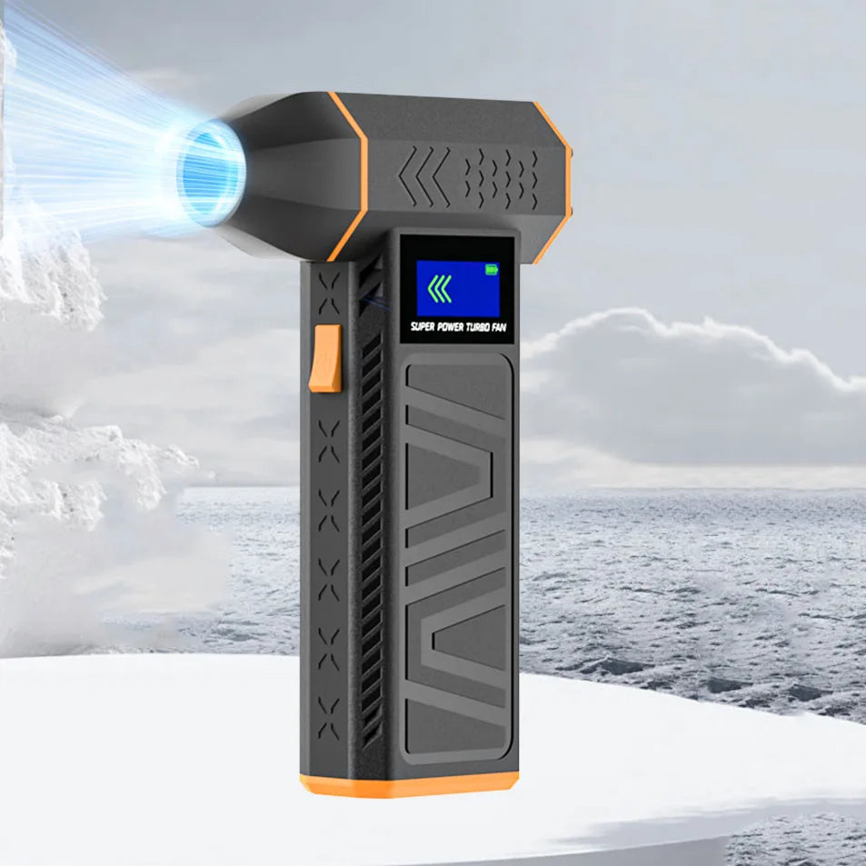 Mini Jet Turbo Fan Blower 130000RPM Adjustable Speed Portable LED Light Handheld Cordless Snow Blower Fan for Keyboard and Car