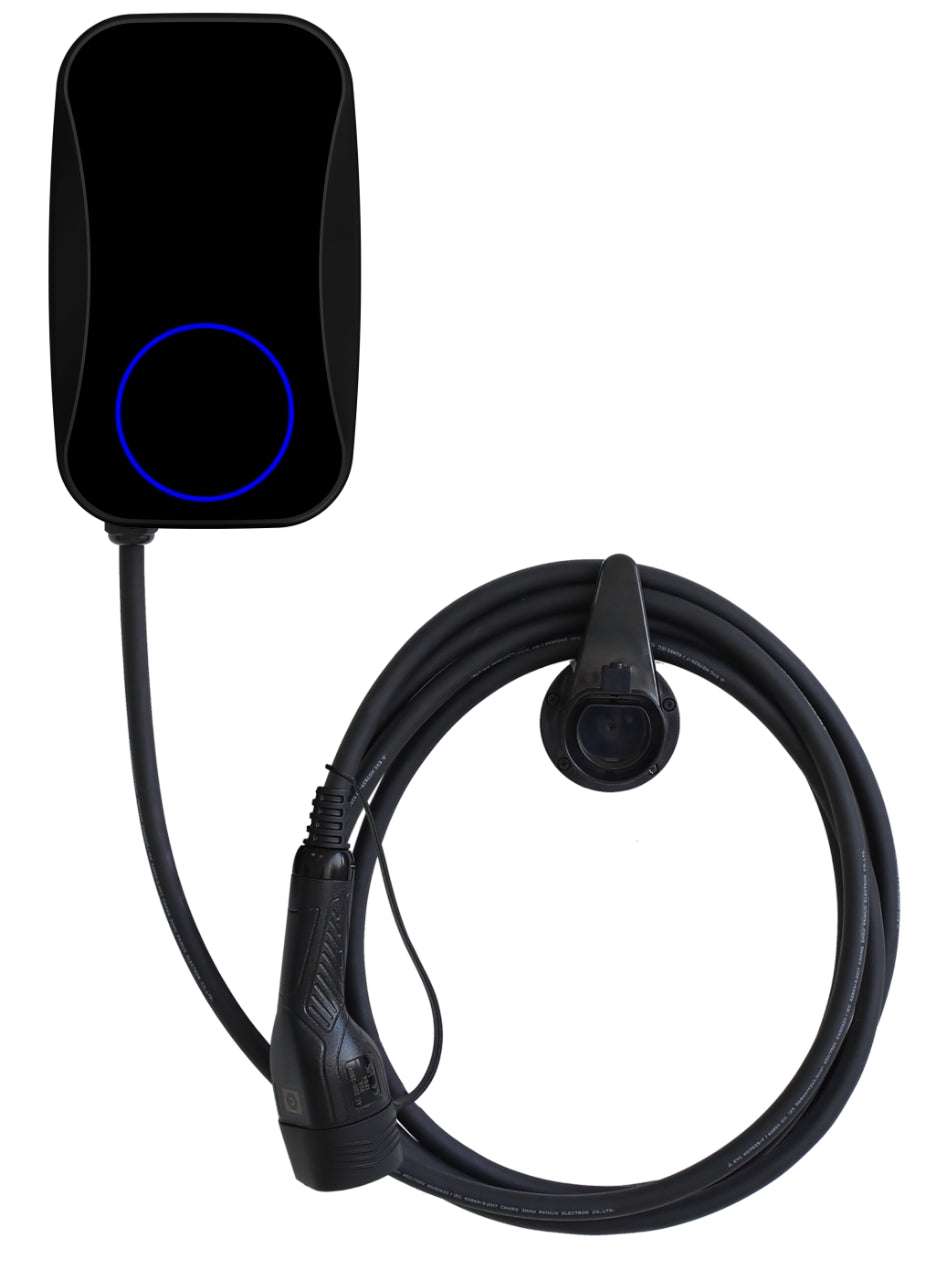 Portable home fast EV charger with Tuya app control and adjustable power settings