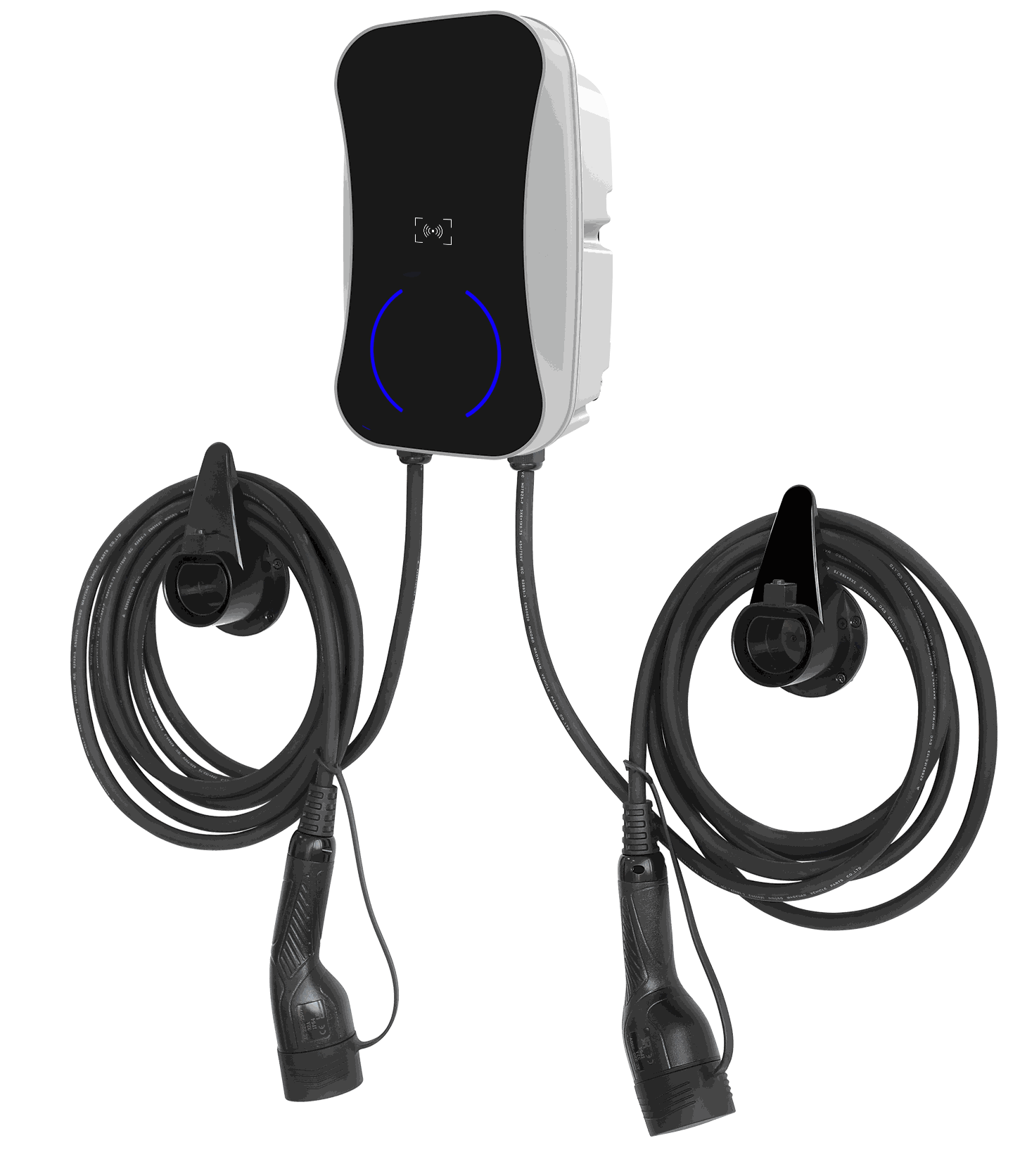 Adjustable Current Dual Gun EV Wall Charger | 7.4KW | UK Type 2