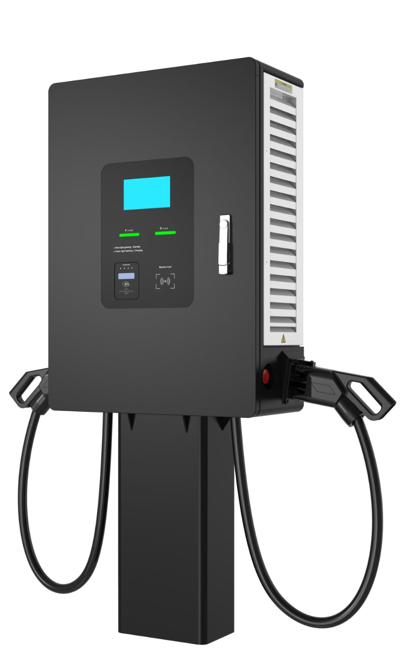 Commercial DC Fast EV Charger | 20-60KW Dual CCS2 | RFID & OCPP