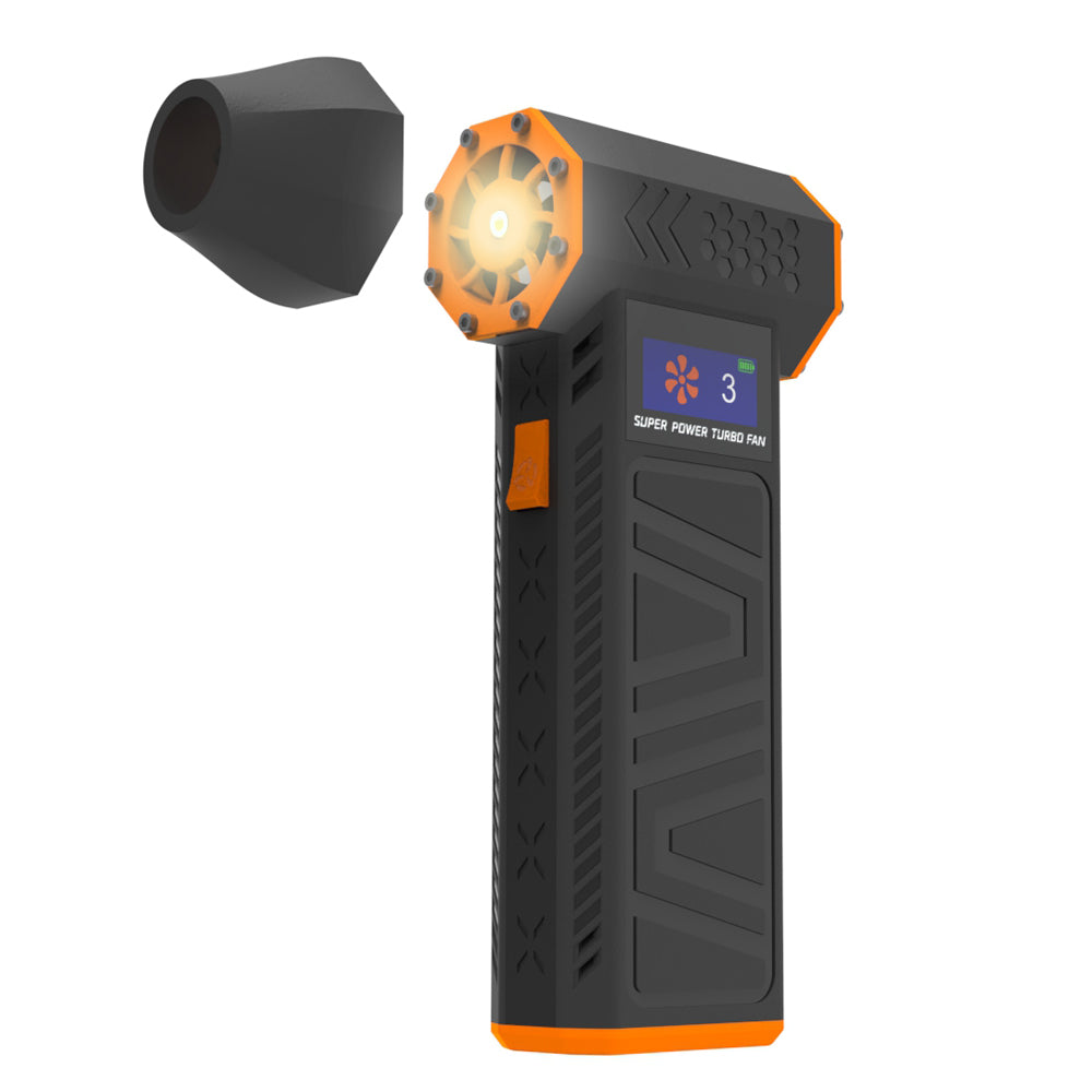 Mini Jet Turbo Fan Blower 130000RPM Adjustable Speed Portable LED Light Handheld Cordless Snow Blower Fan for Keyboard and Car