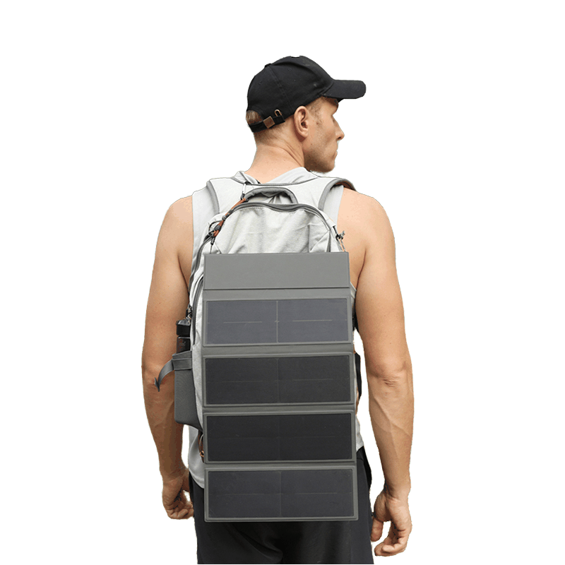 10000mah portable solar charger with 16W foldable panel and multiple charging ports