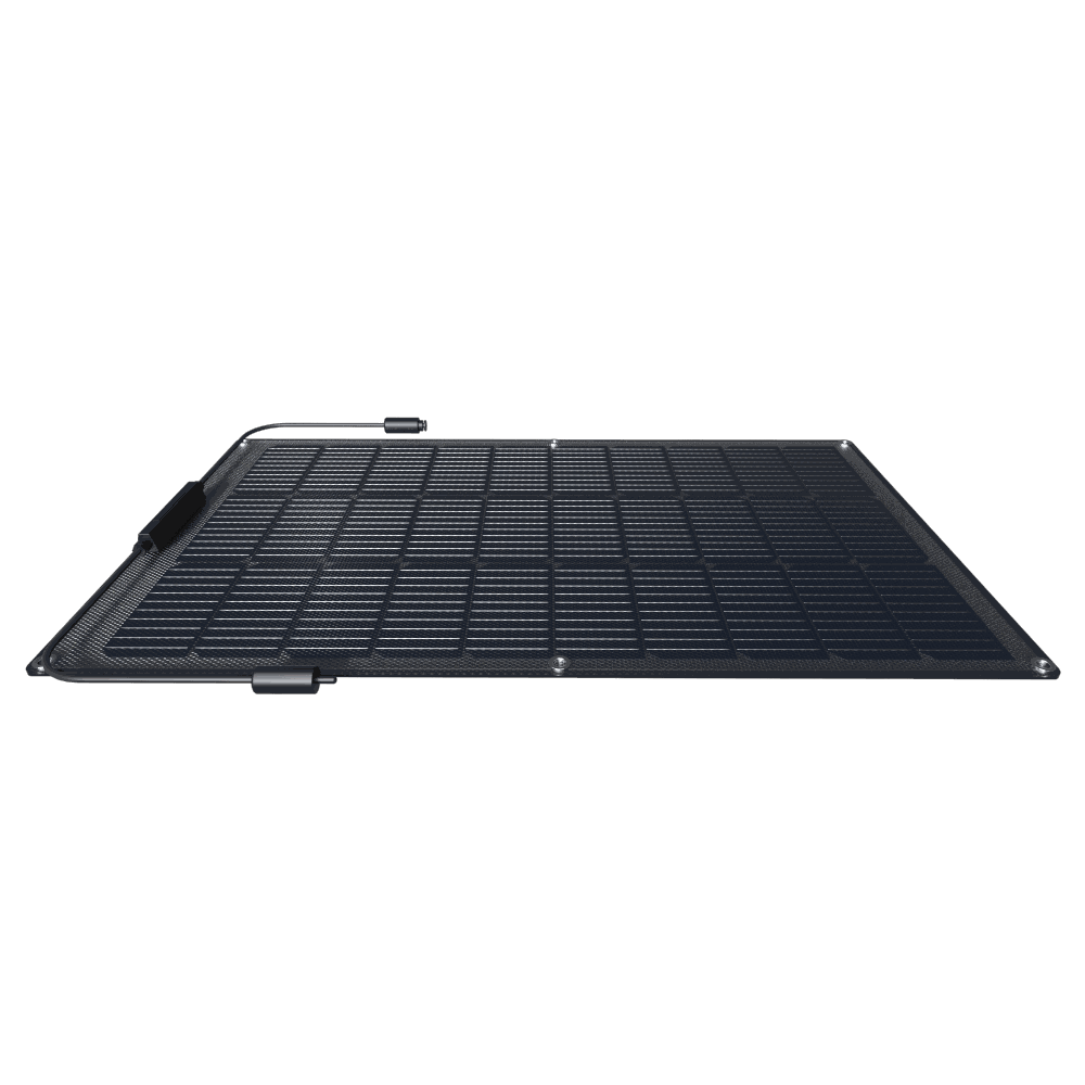 Flexible 100w semi-flexible solar panel for RV, boat, cabin, van, and caravan off-grid use