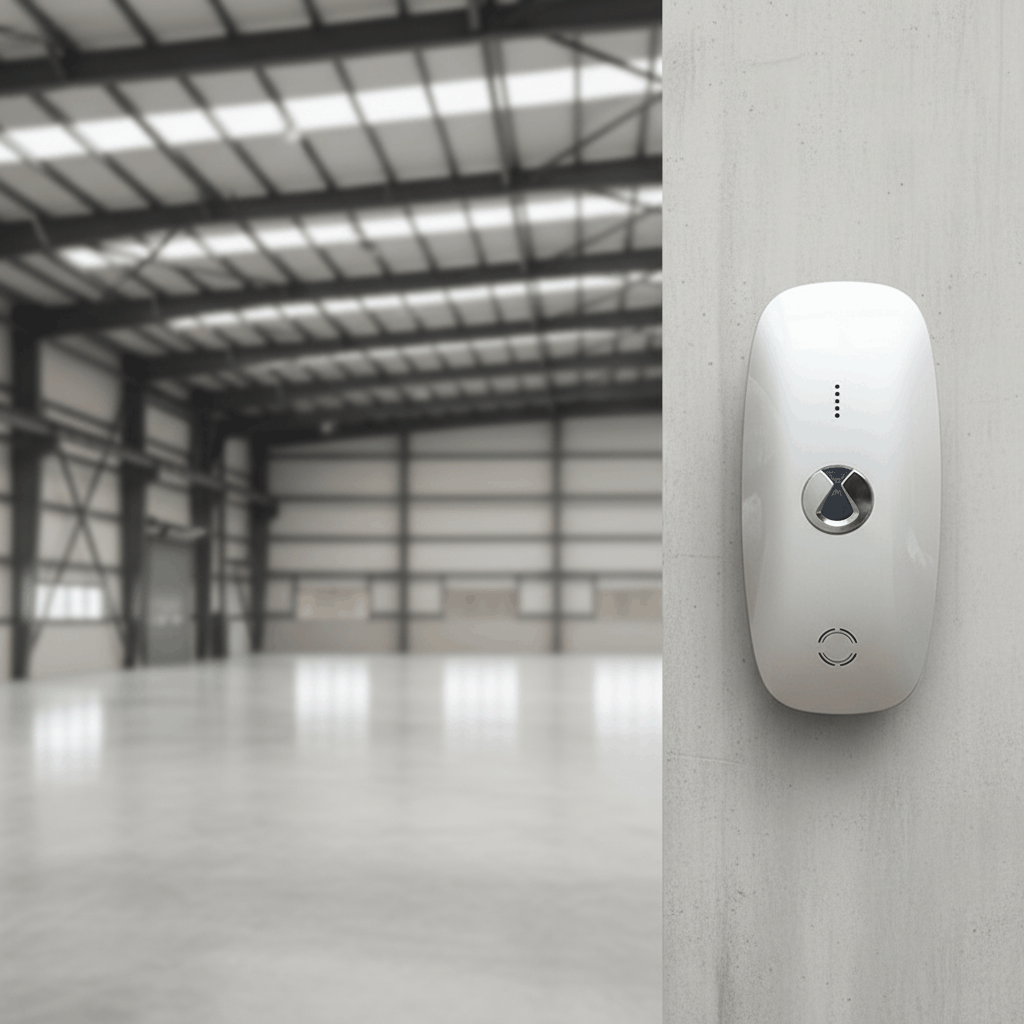 Denza Tengshi 7kW AC silver wall-mounted EV charger with NFC unlock for fast home charging