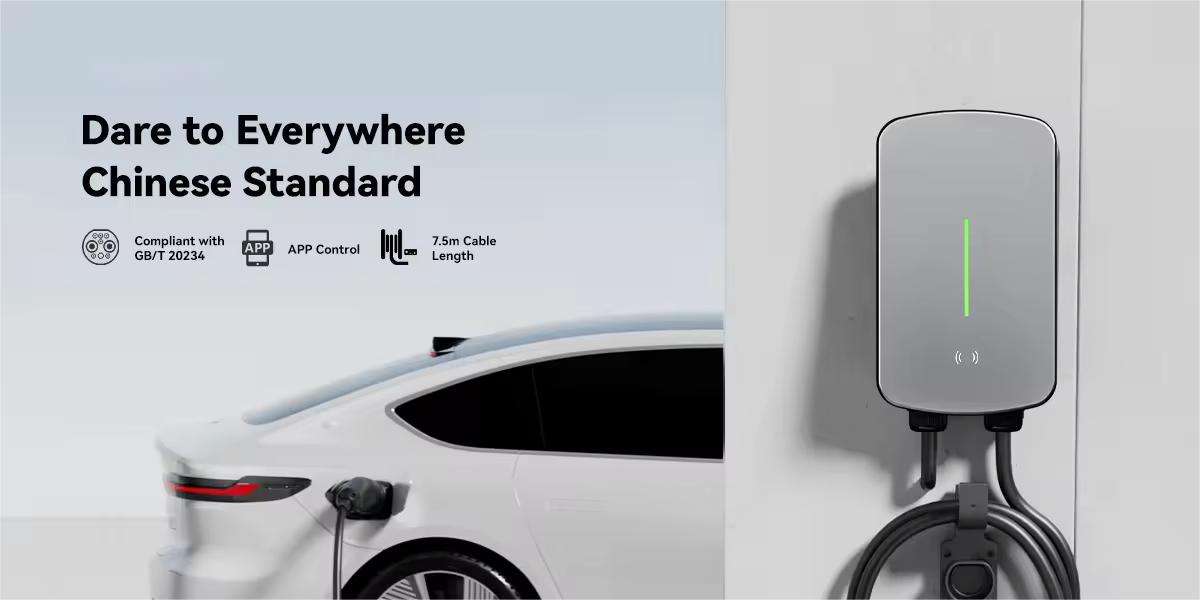 32A 3 Phase 7kW/22kW Portable EV Home Electric Car Charger New Condition Wall-Mounted Charging Station