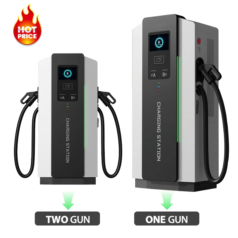 60-480kW Integrated Floor-Mounted DC EV Charging Station Dual Guns, Fast Charger for Commercial Use