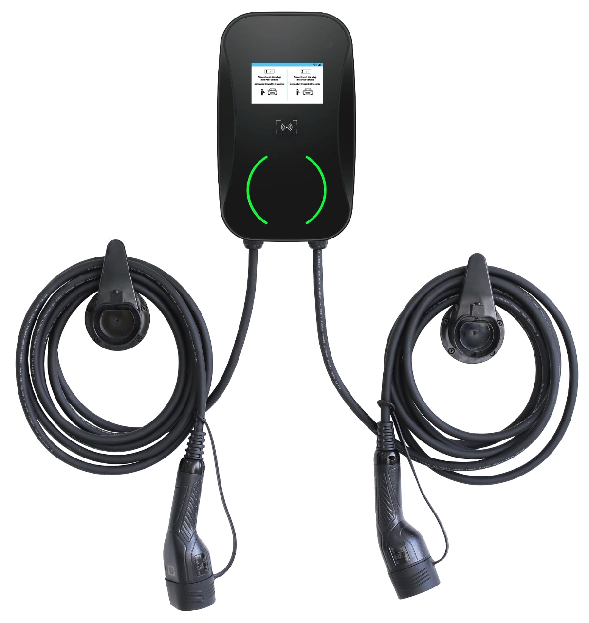 Adjustable Current Dual Gun EV Wall Charger | 7.4KW | UK Type 2