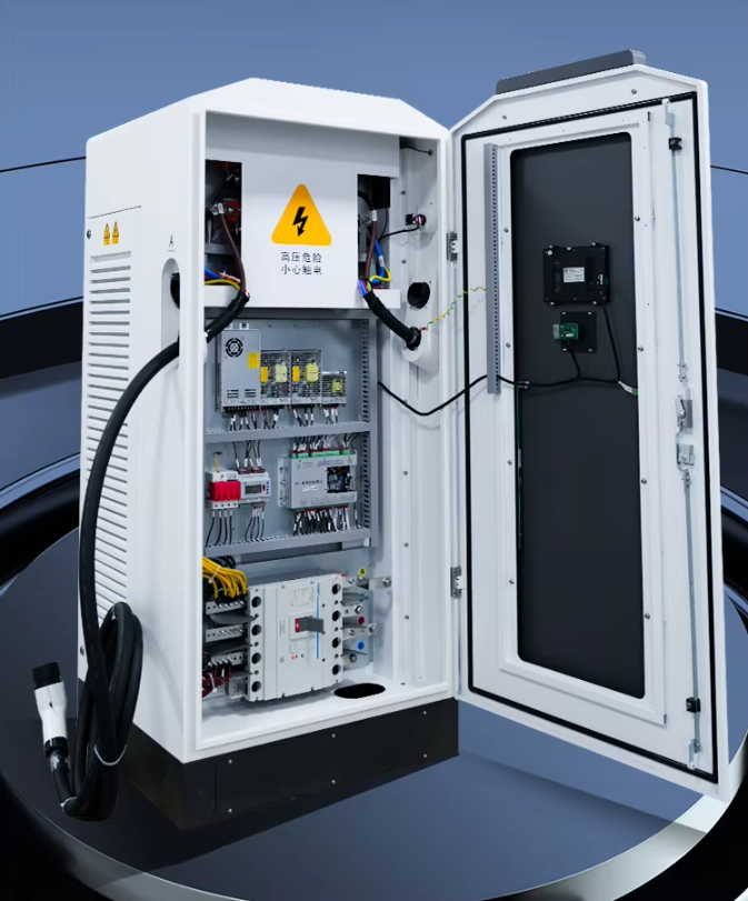 60-480kW Integrated Floor-Mounted DC EV Charging Station Dual Guns, Fast Charger for Commercial Use
