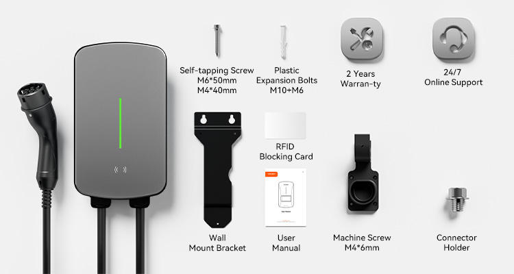 32A 3 Phase 7kW/22kW Portable EV Home Electric Car Charger New Condition Wall-Mounted Charging Station