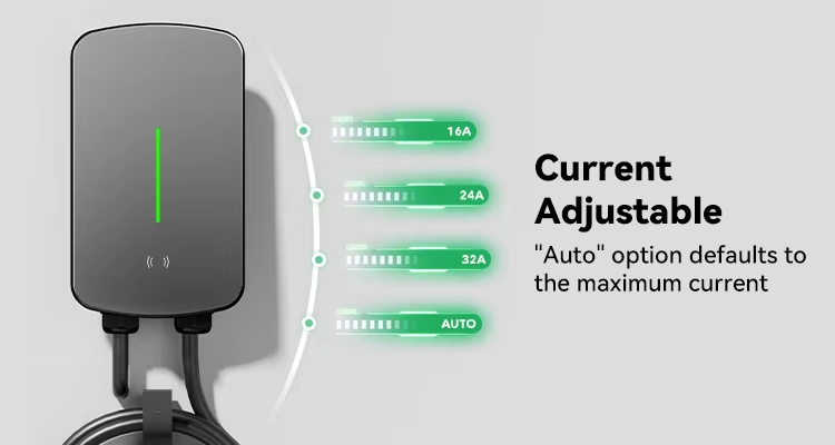 32A 3 Phase 7kW/22kW Portable EV Home Electric Car Charger New Condition Wall-Mounted Charging Station