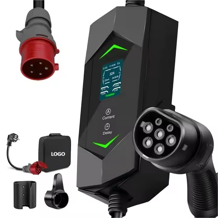 Hot Sale high power home use 3.5KW 7kw 11KW 22KW  type 2 portable ev charger charging station 32A ev Ac fast charging