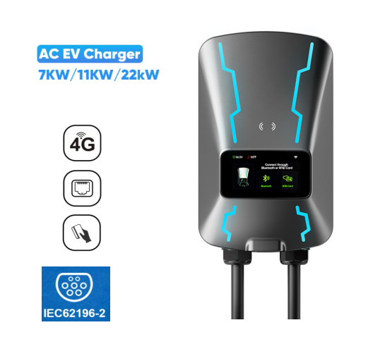 SUNSPIRE 32A 7kw 22kw Type 2 European Standard Electric Charger Car Station Ev Fast Charge Ip55 Ev Vehicle Fast Charge Car Station