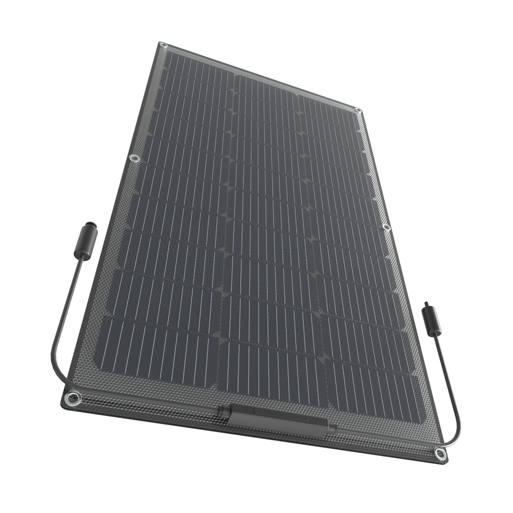 Flexible Solar Panel 100w Semi-Flexible Bendable 12V Mono Off-Grid for RV Boat Cabin Van Car and Caravan RV Boat Camper